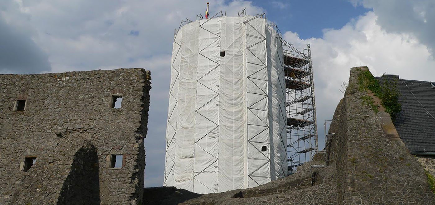 Burg Gleiberg - Bergfried Sanierung 2013